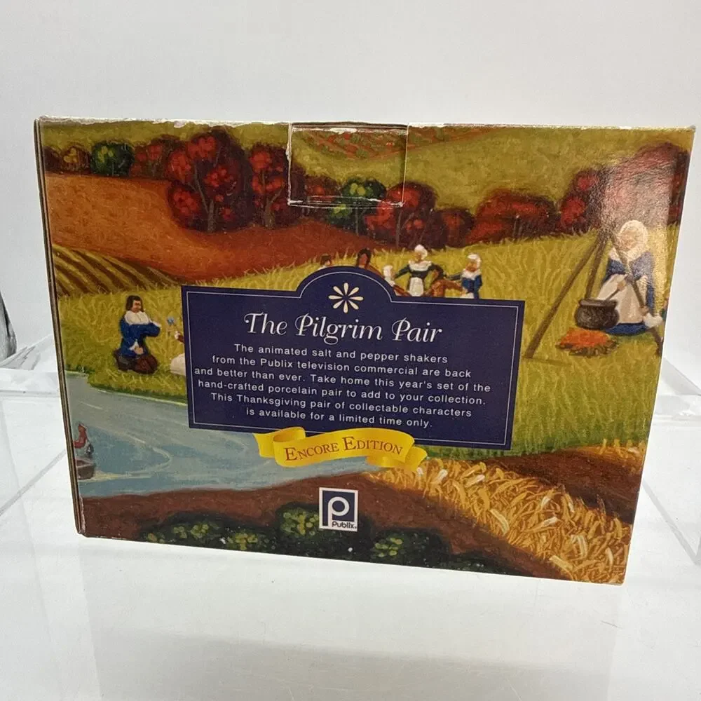 Publix® Encore Edition The Pilgrim Pair Salt & Pepper Shaker Year 2000 Edition